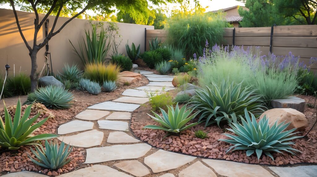xeriscaped garden